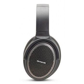 Aiwa HST-250BT auscultadores sem fios, cinzentos, com microfone, 3,5 mm, Bluetooth 5.0