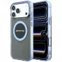 Mercedes AMG00121 AMG IML Transparent Bicolor Block MagSafe capa para iPhone 18 Pro Max / 17 Pro Max, preta/azul