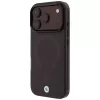BMW BMW001312 Sign Frosted IML & Metal Logo MagSafe capa para iPhone 18 Pro / 17 Pro, bordô