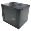 LogiLink W12F64B armário de servidor de parede 48,30 cm (19″), numa só peça, 12 U, preto-acinzentado (RAL7021), aço de 1,2 mm, desmontado