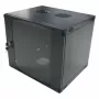 LogiLink W12F64B armário de servidor de parede 48,30 cm (19″), numa só peça, 12 U, preto-acinzentado (RAL7021), aço de 1,2 mm, desmontado