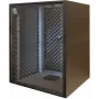 Silence Rack SRO156080B armário rack de 19 polegadas insonorizado, 15 U, 1 ventoinha silenciosa, 600x800 mm, porta de vidro, preto