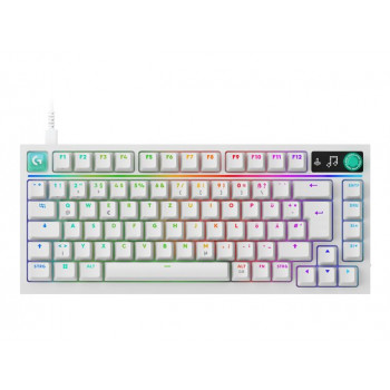 Logitech G316 X 75 teclado gaming mecânico, tátil, branco, US International
