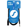 SSQ JSXM10 SS-1462 cabo de áudio, Jack estéreo - XLR de 3 pinos macho, 10 m, preto