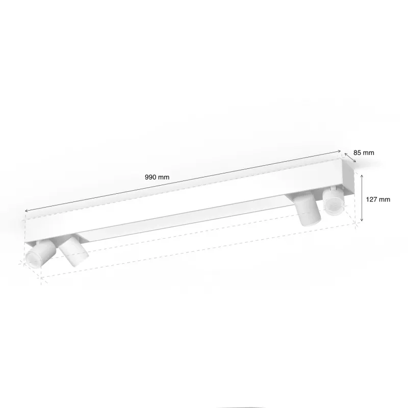 Philips Hue White & Color Ambiance Centris Spot, foco de 4 luzes, 4200 lm, branco