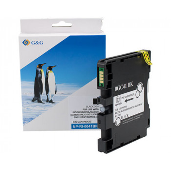 G&G cartucho de tinta compatível com Ricoh GC41K 405765, XL preto