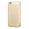 Hoco capa tipo livro em pele com power bank de 3000 mAh para Apple iPhone 6, dourada