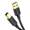 Ugreen US135 cabo USB 2.0 A-B para impressora, banhado a ouro, 1 m, preto