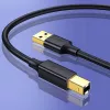 Ugreen US135 cabo USB 2.0 A-B para impressora, banhado a ouro, 1 m, preto
