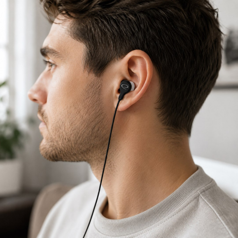 Esperanza EH147W auriculares intra-auriculares com fio, brancos