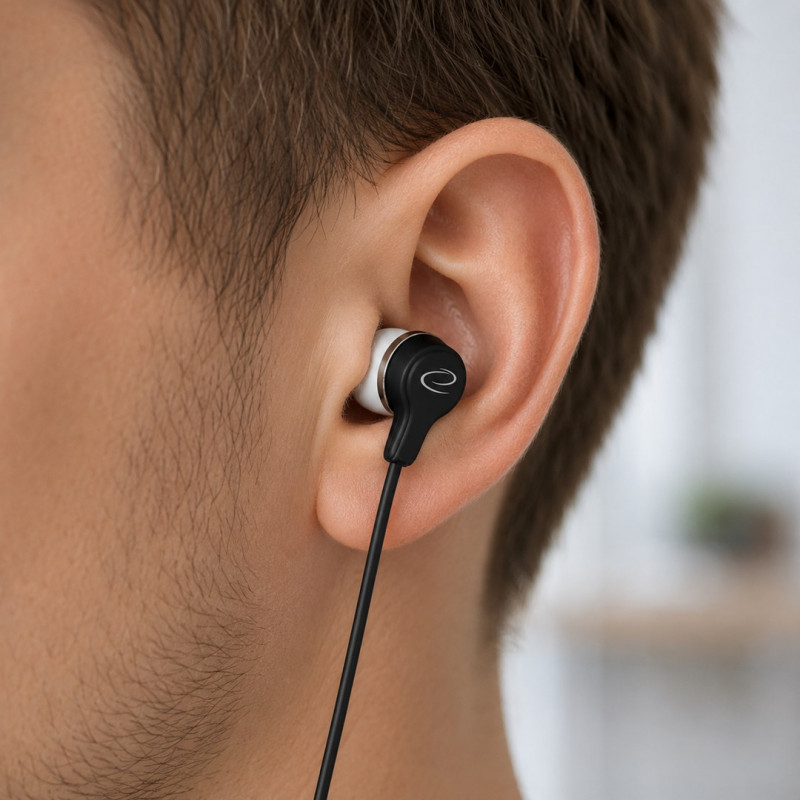 Esperanza EH147W auriculares intra-auriculares com fio, brancos