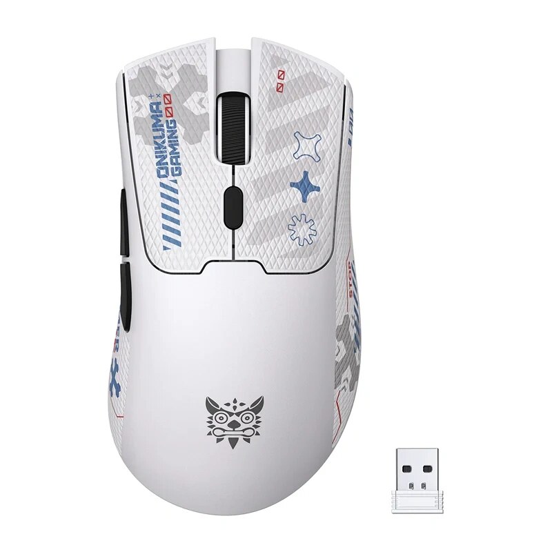 ONIKUMA DM01 rato sem fios para jogos, branco