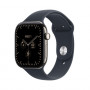 Apple Watch Series 12 GPS + Cellular 42 mm, caixa de titânio natural, bracelete desportiva azul-marinho, M/L