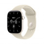 Apple Watch Series 12 GPS + Cellular 42 mm, caixa de cerâmica branco pérola, bracelete desportiva areia, M/L