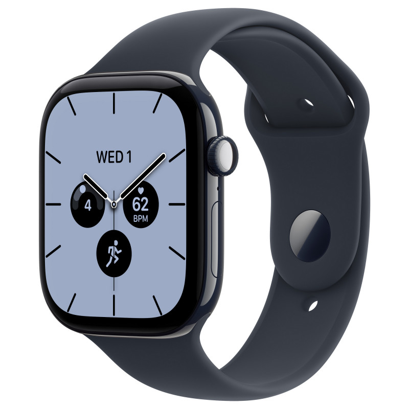 Apple Watch Series 12 GPS + Cellular 46 mm, caixa de cerâmica azul-noite, bracelete desportiva azul-marinho, M/L
