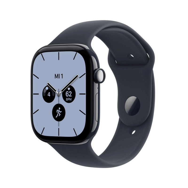 Apple Watch Series 12 GPS + Cellular 46 mm, caixa de cerâmica azul-noite, bracelete desportiva azul-marinho, M/L