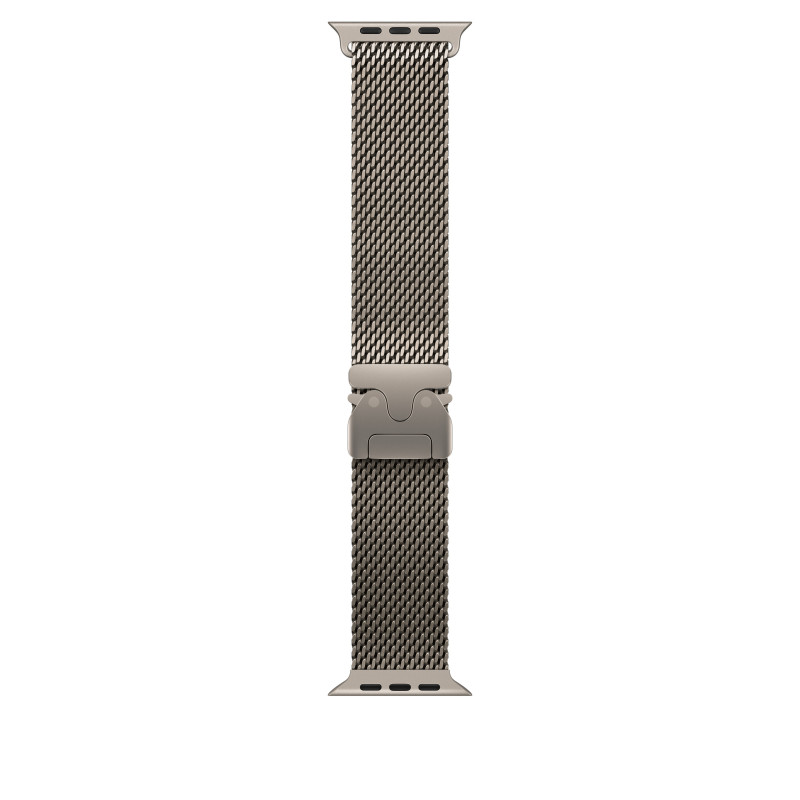 Apple MK0E4ZM/A bracelete Milanese Loop em titânio para Apple Watch, 49 mm, titânio natural, Large