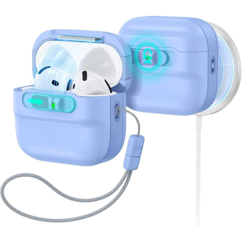 ESR Pulse HaloLock MagSafe capa para Apple AirPods 4 / 5, azul-claro