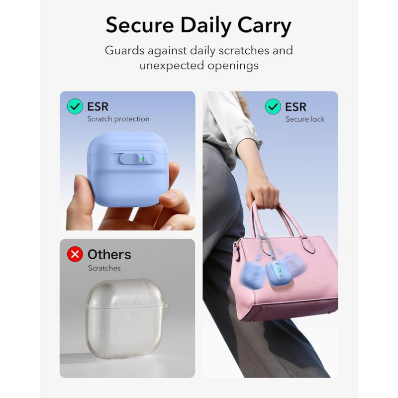 ESR Pulse HaloLock MagSafe capa para Apple AirPods 4 / 5, azul-claro