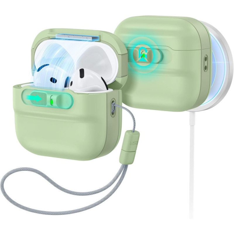 ESR Pulse HaloLock MagSafe capa para Apple AirPods 4 / 5, verde-claro