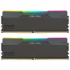 Kit de memória Klevv Cras V RGB KD5AGUA80-64B300G DDR5-6400 CL30 de 32 GB (2 x 16 GB), preto