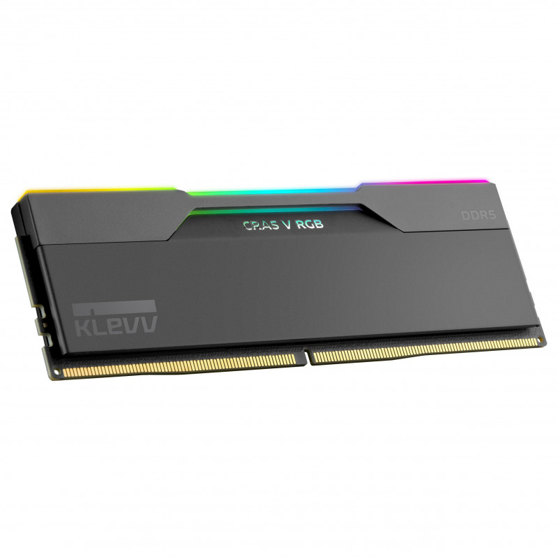 Kit de memória Klevv Cras V RGB KD5AGUA80-64B300G DDR5-6400 CL30 de 32 GB (2 x 16 GB), preto