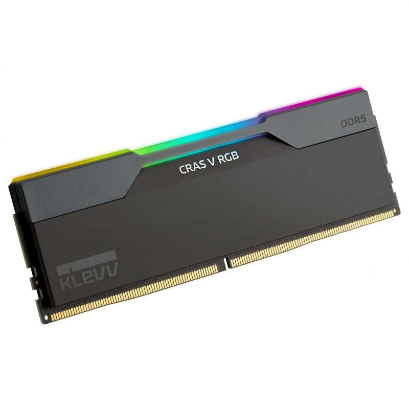 Kit de memória Klevv Cras V RGB KD5AGUA80-64B300G DDR5-6400 CL30 de 32 GB (2 x 16 GB), preto