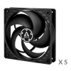 Arctic P12 ACFAN00135A ventoinhas para caixa, 120 mm, 3 pinos, pretas (5 un.)