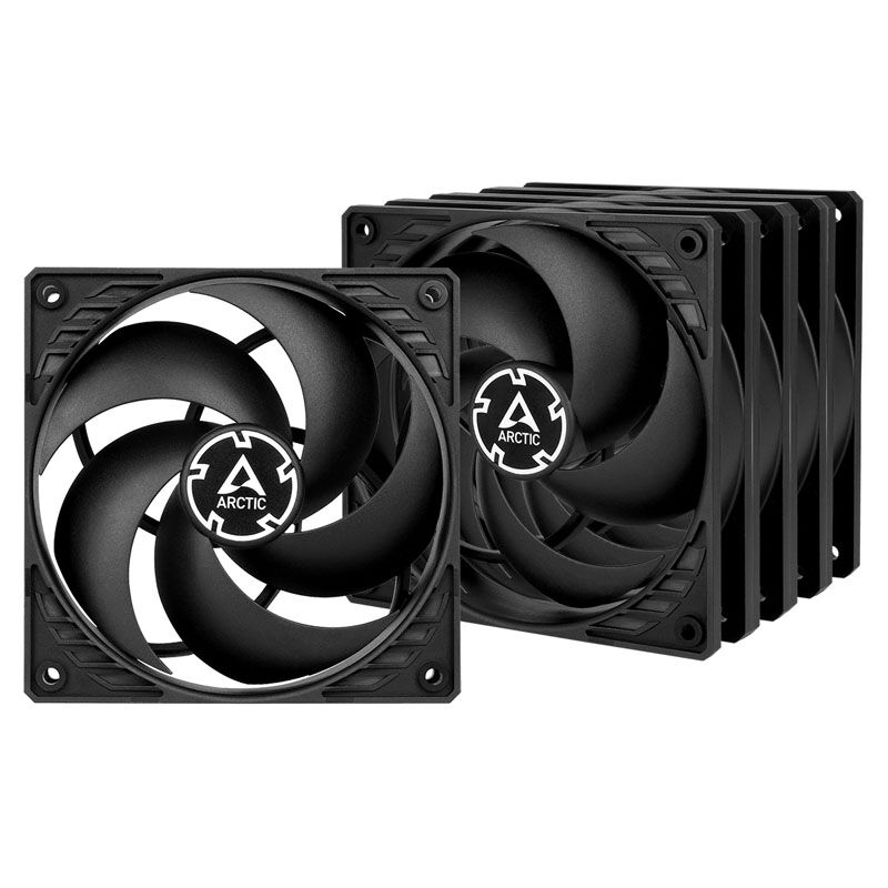 Arctic P12 ACFAN00135A ventoinhas para caixa, 120 mm, 3 pinos, pretas (5 un.)