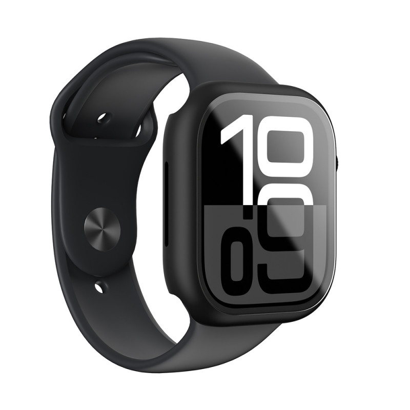 AmazingThing Radix Glass capa protetora para Apple Watch 42 mm, vidro temperado, preta