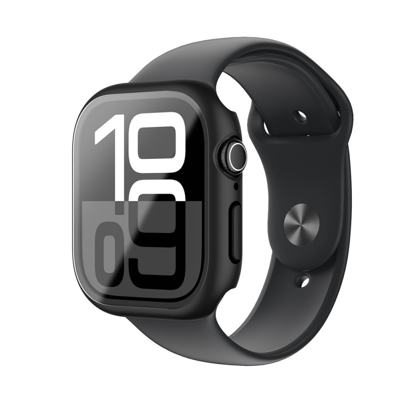 AmazingThing Radix Glass capa protetora para Apple Watch 42 mm, vidro temperado, preta