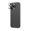 AmazingThing AR Aluminum 3 Lens Glass protetor de lentes da câmara com moldura para iPhone 16 Pro / 16 Pro Max, preto