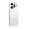 AmazingThing AR Aluminum 3 Lens Glass protetor de lentes da câmara com moldura para iPhone 16 Pro / 16 Pro Max, prateado