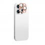 AmazingThing Aviation-Grade Alloy protetor de vidro temperado para lentes da câmara do iPhone 16 Pro / 16 Pro Max, ouro rosa