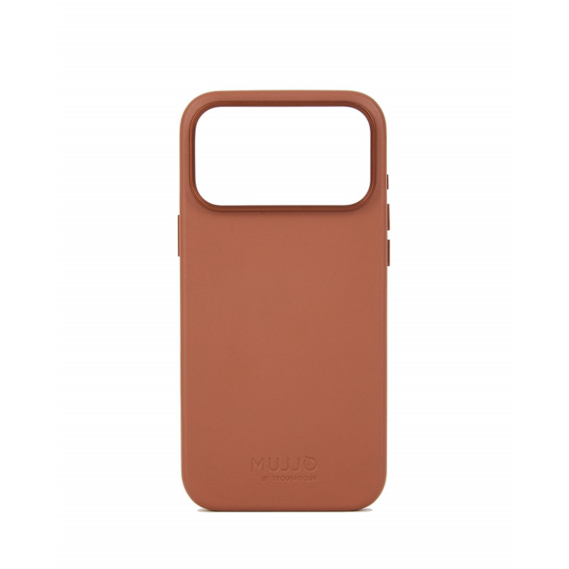 Mujjo Troubadour capa de pele para Apple iPhone 18 Pro Max / 17 Pro Max, MagSafe, castanho-claro