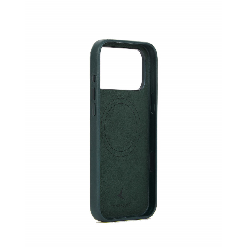 Mujjo Troubadour capa de pele para Apple iPhone 18 Pro Max / 17 Pro Max, MagSafe, verde obsidiana
