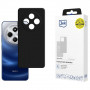 3MK Silicone Case capa de silicone para smartphone Xiaomi Redmi 14C / Redmi A4 5G, preta