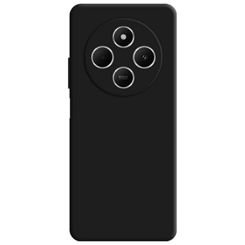 3MK Silicone Case capa de silicone para smartphone Xiaomi Redmi 14C / Redmi A4 5G, preta