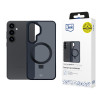 3MK Smoke Case Mag&Stand capa para smartphone Samsung Galaxy S25+, preta