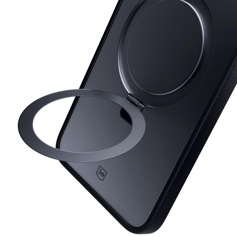 3MK Smoke Case Mag&Stand capa para smartphone Samsung Galaxy S25+, preta
