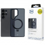 3MK Smoke Case Mag&Stand capa para smartphone Samsung Galaxy S25 Ultra, preta