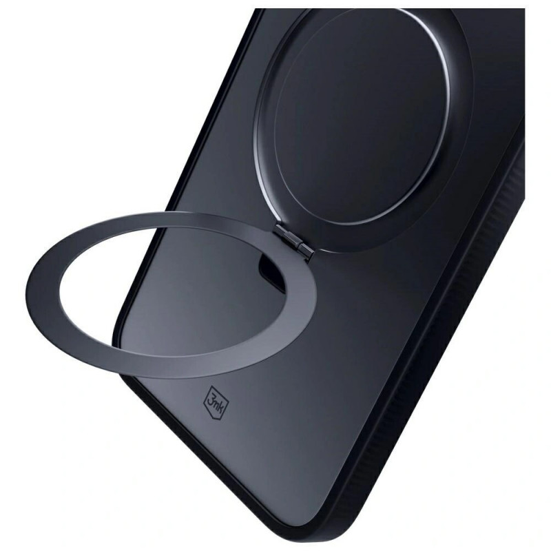 3MK Smoke Case Mag&Stand capa para smartphone Samsung Galaxy S25 Ultra, preta