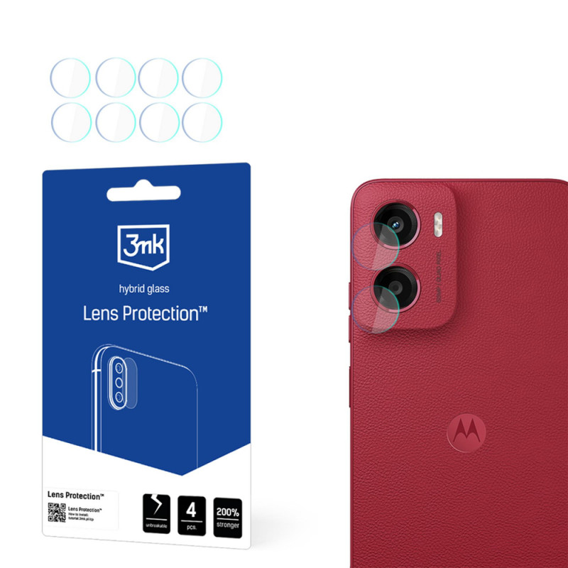 3MK Lens Protection protetor de lente da câmara em vidro híbrido para Motorola Moto G05 (4 unid.)