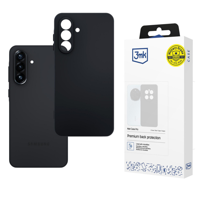 3MK Matt Case Pro capa para Samsung Galaxy A26 5G, preta
