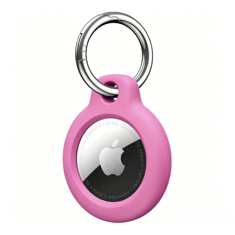 Tech-Protect Rough porta-chaves protetor para Apple AirTag 1 / 2, rosa