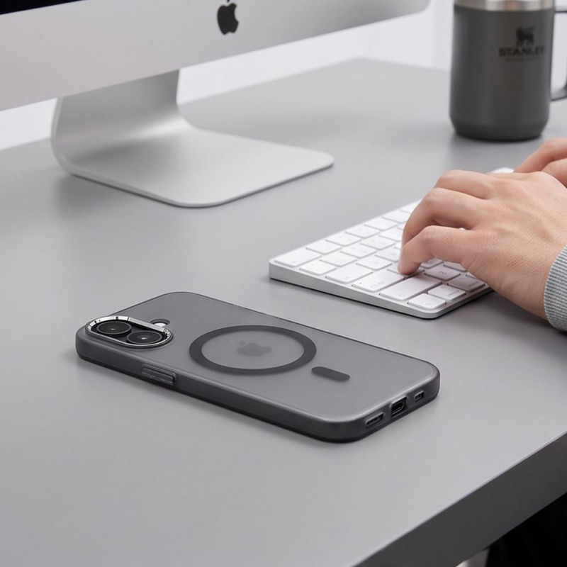 Tech-Protect MagZero MagSafe capa para Apple iPhone 17, preta mate