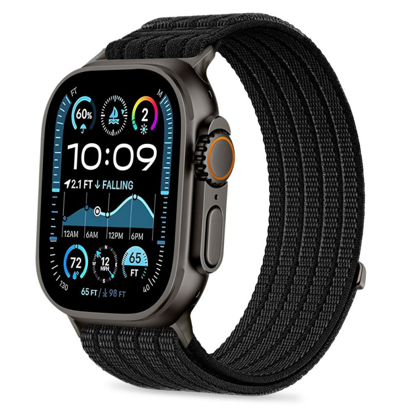 Tech-Protect Nylon Sport bracelete para Apple Watch 44/45/46/49 mm, preta
