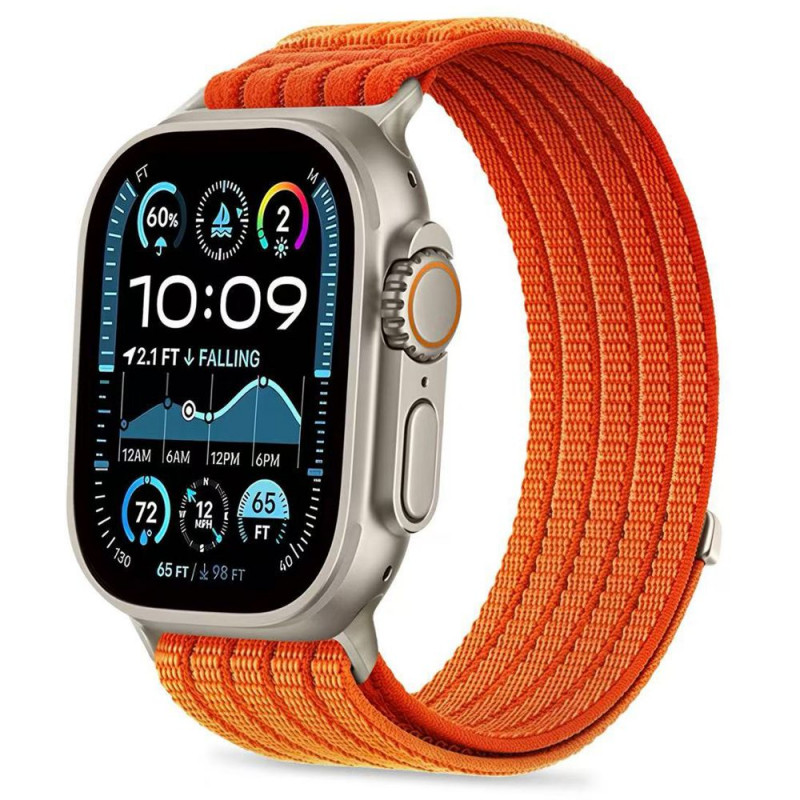 Tech-Protect Nylon Sport bracelete para Apple Watch 44/45/46/49 mm, laranja