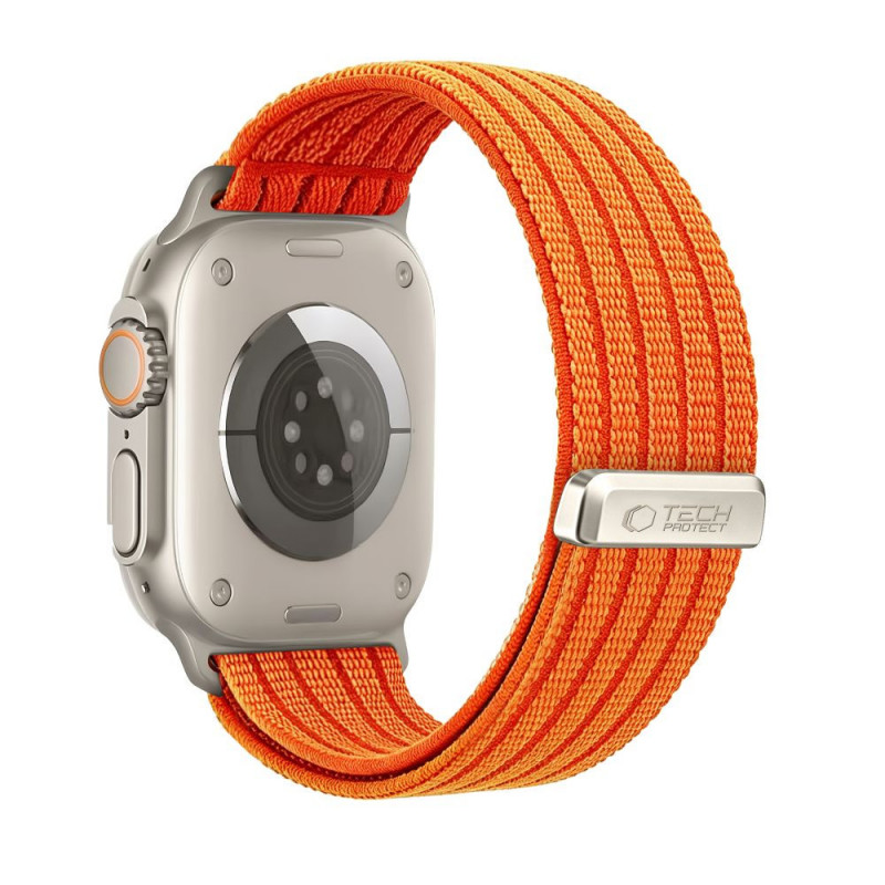 Tech-Protect Nylon Sport bracelete para Apple Watch 44/45/46/49 mm, laranja