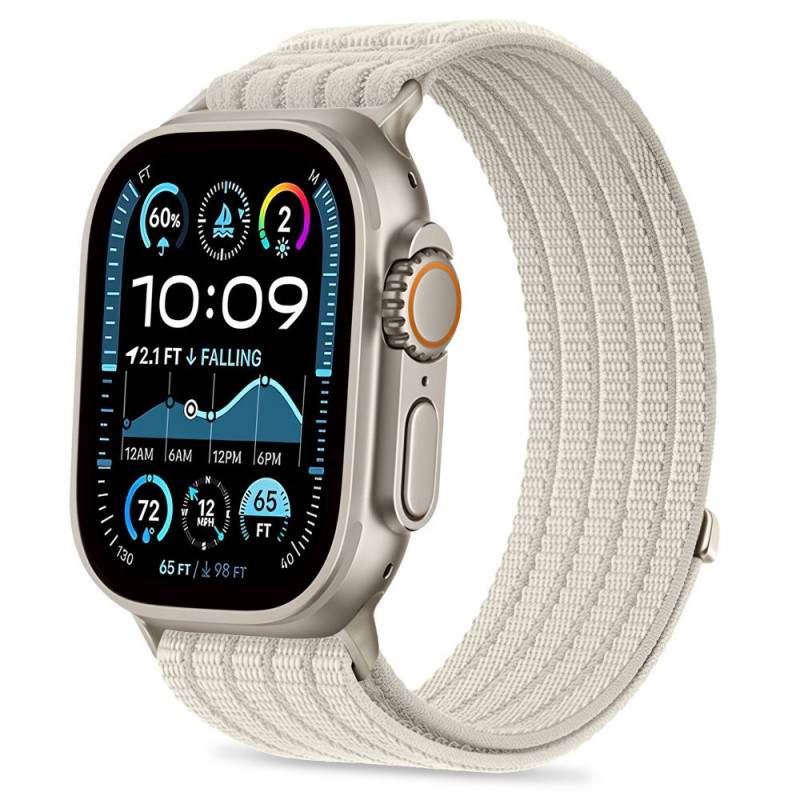 Tech-Protect Nylon Sport bracelete para Apple Watch 8 / 9 / 10 / 11 / SE / Ultra 44 / 45 / 46 / 49 mm, Starlight